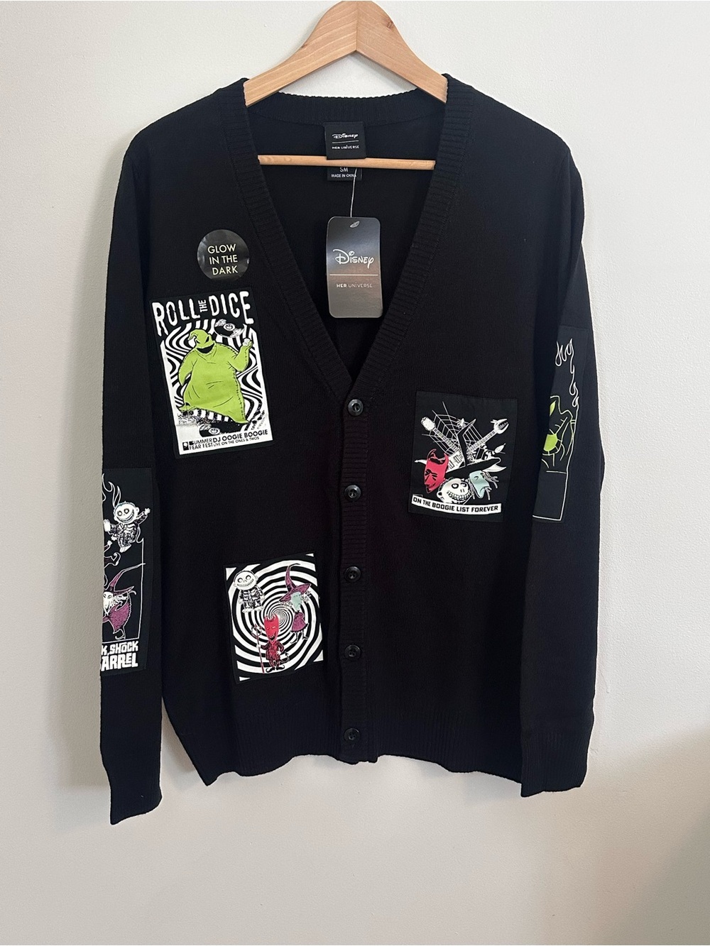 Nightmare Before Christmas Her Universe Glow in the Dark Cardigan Sweater